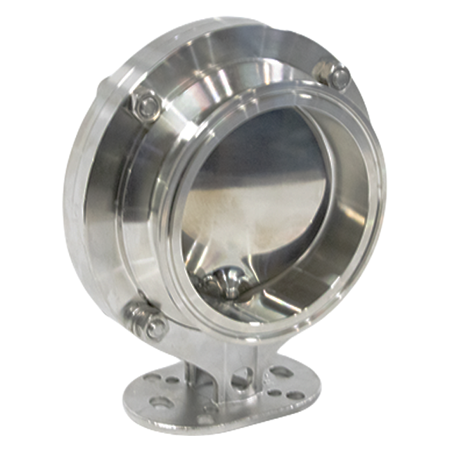 Санитарный трехзажимной клапан-бабочка из нержавеющей стали с голым штоком 