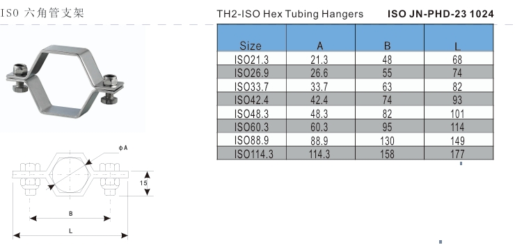 Подвеска для шестигранных трубок ISO