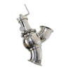 Санитарный ручной клапан переключения потока Y-типа Tri-Clamp из нержавеющей стали