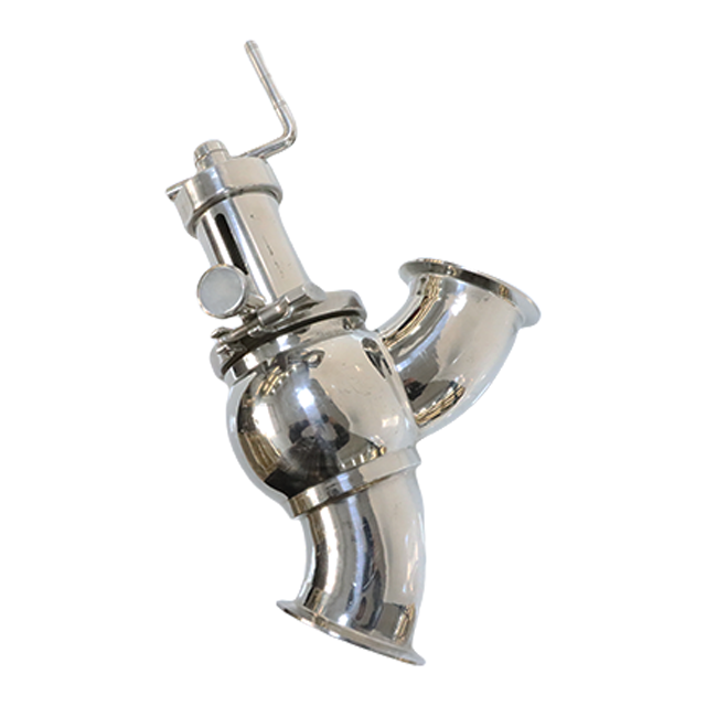 Санитарный ручной клапан переключения потока Y-типа Tri-Clamp из нержавеющей стали