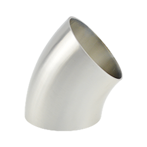 AISI304 Санитарные стандарты ISO/IDF BS-BL2W5 BS JN-FT-20 6002 Короткое колено, приваренное встык, 45° 